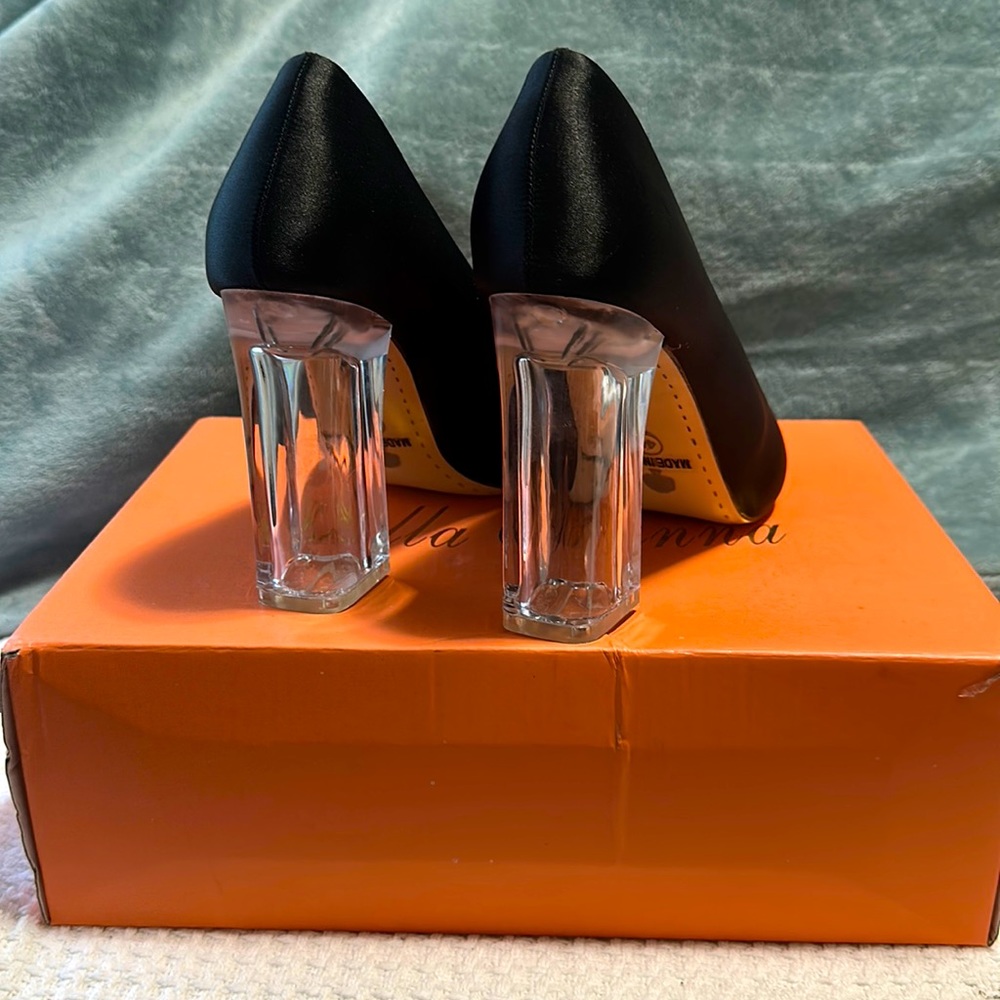 Clear heel pumps